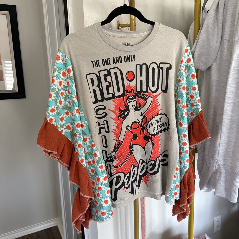 Red Hot Chili Peppers Graphic Poncho Top